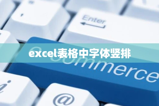 excel表格中字体竖排