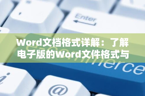 Word文档格式详解：了解电子版的Word文件格式与结构